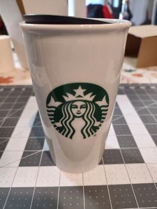 Starbucks 12oz Ceramic Travel Coffee Mug Tumbler With Lid Mermaid Siren 2016 - Picture 1 of 6