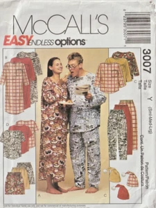 TOPS/CAMISA DE DORMIR/PANTALONES CORTOS/PANTALONES/SOMBRERO PARA HOMBRE Y MISSES - McCall's 3007 (S-L) - Imagen 1 de 2