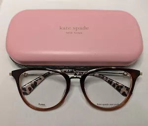 Kate Spade Valencia NEW eyeglass frame Dark Havana 086 52-18-140 - Picture 1 of 5