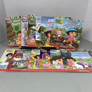 Lot of 12 Nick Jr & Nickelodeon Dora the Explorer Kids Books Stickers Birthday - Picture 1 of 8