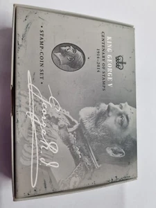 2014 King George V Centenary of Stamps 1/2oz Silver Proof Stamp & Coin Set - Picture 1 of 5