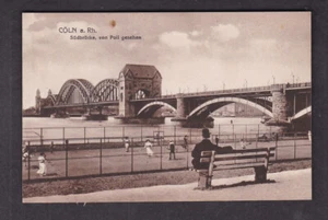 Germany Coln COLOGNE tennis courts game & bridge c1900s postcard - Picture 1 of 2