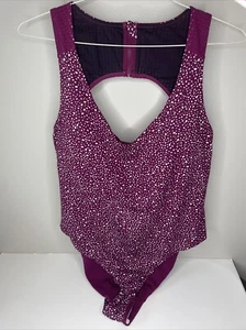 Nike Swim Water Dots Maroon Keyhole Back One-Piece Swimsuit Womens Size XXL - Picture 1 of 9