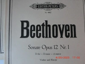 Beethoven Sonate OPUS 12 Nr. 1  ,2,und  3, für Violine + Klavier - Bild 1 von 11
