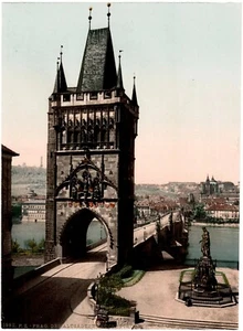 Prag.Tschechien.Der Altsader Brunckenthurm.Foto Photochrom.Photochrom.P.Z. - Bild 1 von 1