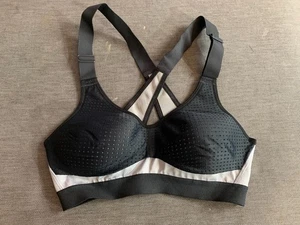 M&S Sports Bra 'Good Move' Racerback Padded High Impact 32A Black Grey Mix BNWT - Picture 1 of 1
