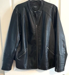 Chaqueta de cuero Torrid para mujer talla 3 cremalleras elásticas motociclista motocicleta - Imagen 1 de 10