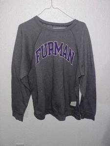 The Retro Brand Sweatshirt Size XL Furman Gray Crew Neck Heavy Cotton - Picture 1 of 7