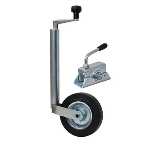 Jockey Wheel & Clamp - Telescopic 42mm Tube Trailer Stand Max Load 150kg - Picture 1 of 6
