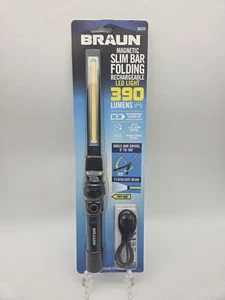 Braun Magnetic Slim Bar Folding Rechargeable LED Light 390 Lumens NEW SEALED - Bild 1 von 3