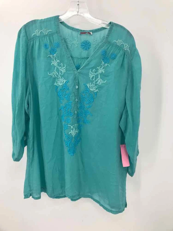 Blusa Johnny Was azul talla XL de segunda mano Foto 1 de 3