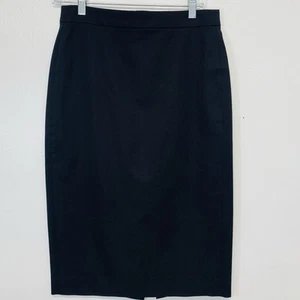 J Crew Midi Skirt Black Straight No 3 Stretch Capsule Classic Career Travel Work - Picture 1 of 9