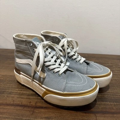 VANS Mujer Sk-8 Hi Cónico Apilado Desierto Salvia Lona Zapatos Tenis Talla 8 Foto 1 de 4