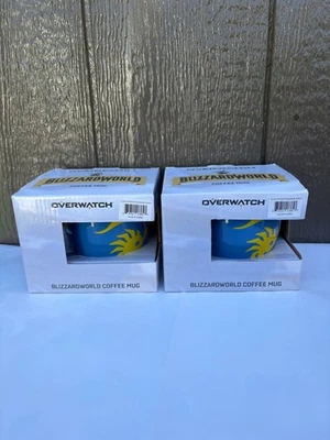 Juego de 2 tazas de café Overwatch Blizzard World of Warcraft logotipo Murloc azul amarillo Foto 1 de 3