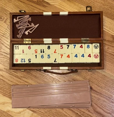Vintage Rummy-O Rummikub Game Faux Leather Carrying Case 105 Tiles - Image 1 of 4