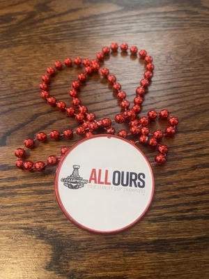 Colar de contas Washington Capitals 2018 Stanley Cup Parade "All Ours" - RARO - Imagem 1 de 4