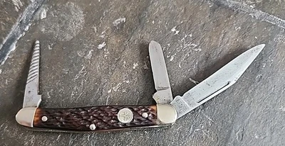 Navaja de Bolsillo de 3 Hojas Boker USA Tree Brand 8593 Años 70 De Colección  Foto 1 de 4