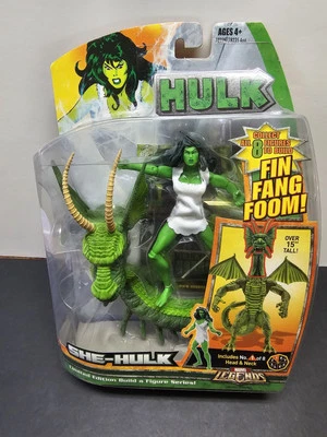 孩之宝漫威传奇 - 绿巨人系列 - She-Hulk - Fin Fang Foom B.A.F. 全新 — 第 1/4 张图片