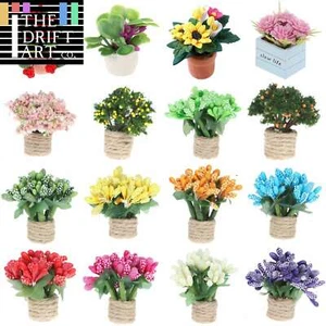 1:12 Mini Lotus grün Topfpflanze Blume für Puppe Puppenhaus Miniaturen DIY - Bild 1 von 29