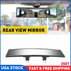 2SET 240mm Wide Angle View Anti-Glare Curve Convex Clip On Rear View Mirror US