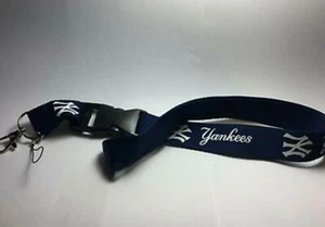 New York Yankees Lanyard Badge Key Chain Clip Detachable Ticket Holder Keychain - Picture 1 of 8