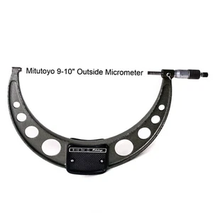 Mitutoyo 9-10"Carbide Tipped Outside Micrometer Ratchet and Lock - Imagen 1 de 12