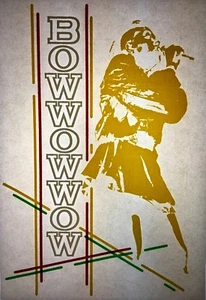 Bow Wow Wow Wow Años 80 Memorabilia Vintage Retro Impreso de Transferencia, Nuevo de Nuevo - Imagen 1 de 2