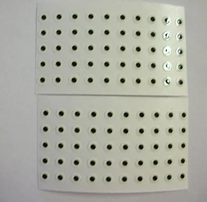 100   ** GLOW IN THE DARK **  EYES for SPINNERBAITS  5/32"  FLAT STICK ON  - Picture 1 of 1