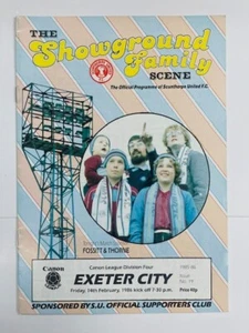 SCUNTHORPE UNITED V EXETER CITY 1985/85 14-02-1986 DIVISIÓN 4 - Imagen 1 de 1