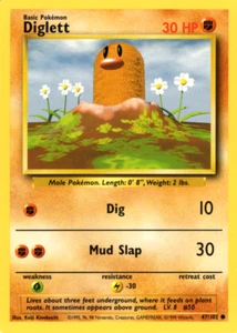 DIGLETT 47/102 BASE SET UNLIMITED POKEMON TCG CCG 1999 NM - Picture 1 of 1
