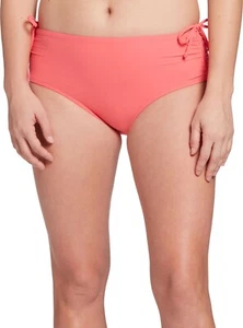 NWT CALIA Women's Moderate Ruched Swim Bottoms Size M Charisma Coral $35 1C341 - Picture 1 of 1