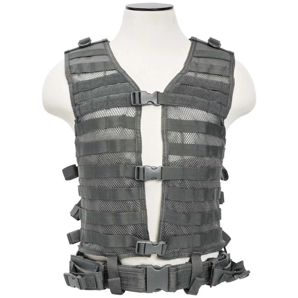 NcSTAR 2915 Modular Mesh Vest MOLLE Tactical Gear Harness Rig w/ Belt M-2XL+ - Image 1 of 1