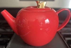 Kate Spade New York Make it Pop Collection Red Apple Teapot - Picture 1 of 7