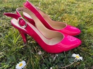 Peter Kaiser Damen Sling Pumps Gr. 6,5 Lackleder Pink Barbie Absatz neuwertig - Bild 1 von 9