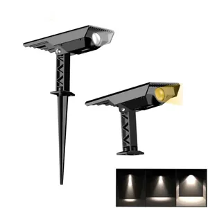 Solar Spot Lights Outdoor For Flag Palm Tree Pole Sign Statue Mailbox Garden - Picture 1 of 11
