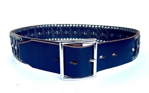 Cintura HTC Hollywood Trading Co UNSTAMPED NERA PIZZO design filettato taglia 30 - Foto 1 di 10