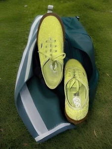 RARE‼️ VANS Authentic Womens Size 7 Neon Green Glitter Low Top Gum Bottom - Picture 1 of 4
