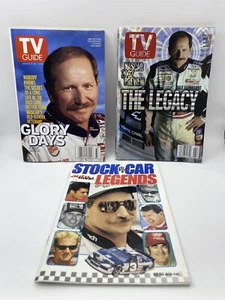 LOT: Dale Earnhardt Sr. (2) TV Guides 8/12/2000 & 2/16/2002 & Stock Car Legends - Picture 1 of 5