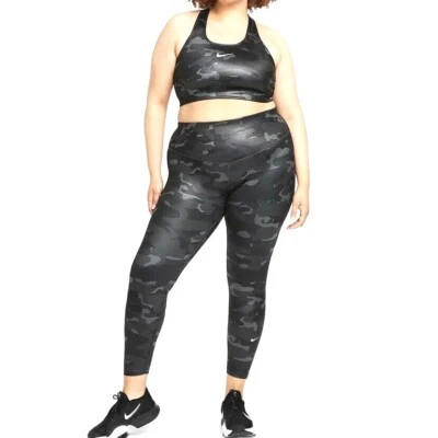 Nike Mujer Dri- Fit Leggings Sujetador Deportivo Conjunto a Juego Camuflaje Gris 2X XXL 2XL Foto 1 de 4