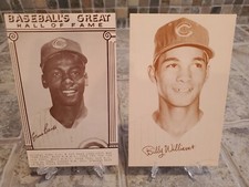 Ernie Banks And Billy Williams Exhibit Cards - Chicago Cubs, Hall Of Fame