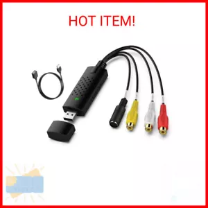 VHS to Digital Converter, USB 2.0 Video Capture Card,Old VHS VCR Mini DV Hi8 DVD - Picture 1 of 2