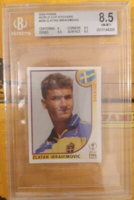 RARE ROOKIE ZLATAN IBRAHIMOVIC BGS PSA PANINI WC 2002 NM-MINT+ #456 - Image 1 of 2