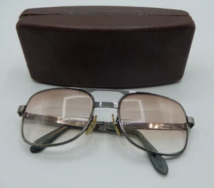 Vintage UNIVIS UF150 Aviator Eyeglasses Black Frame 145mm Bifocal w/ Case USA - Picture 1 of 8