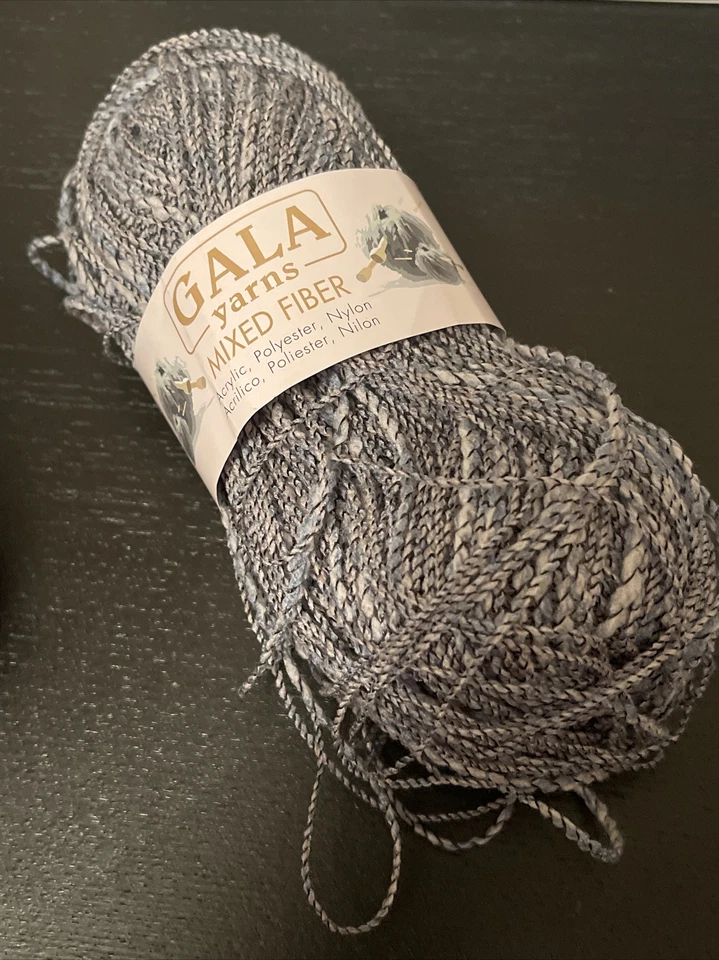 1 Hilo Skiens Gala Fibra Mezclada Gris Blanco Azul Negro Foto 1 de 2