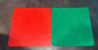 Lot Of 3 Lego Duplo Genuine Large Red & Green Base Plates 15x15" 24x24 Baseplate