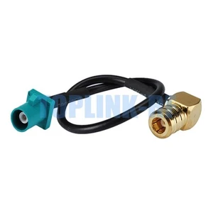 Fakra Z Male Plug to SMB Female Jack Right Angle Pigtail Jumper Coax Cable RG174 - Zdjęcie 1 z 4