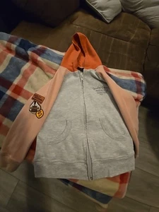 Harley-Davidson Little Girls' Knit Zip-Up Colorblocked Hoodie - Pink & Gray - Picture 1 of 3