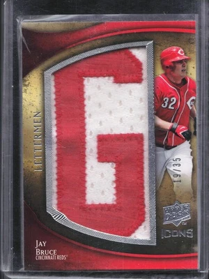 Parche "G" 2009 Upper Deck Icons Jay Bruce Lettermen 19/35 Cincinnati Reds  Foto 1 de 2