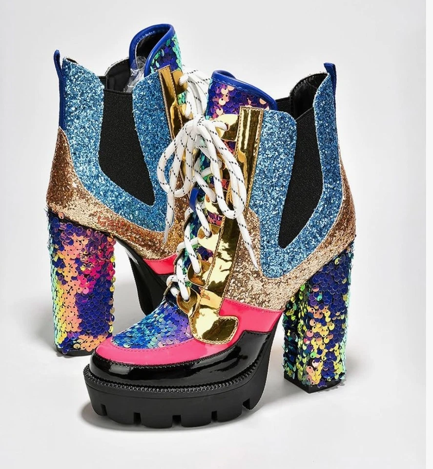 BRAND NEW Cape Robbin Women’s Heel Boots Funky Size 11 Rave Cocktail party  - Изображение 1 из 4