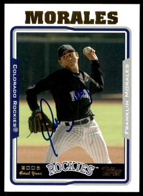 Franklin Morales 2005 Topps Updates & Highlights RC #UH306 Auto Colorado Rockies - Image 1 of 3